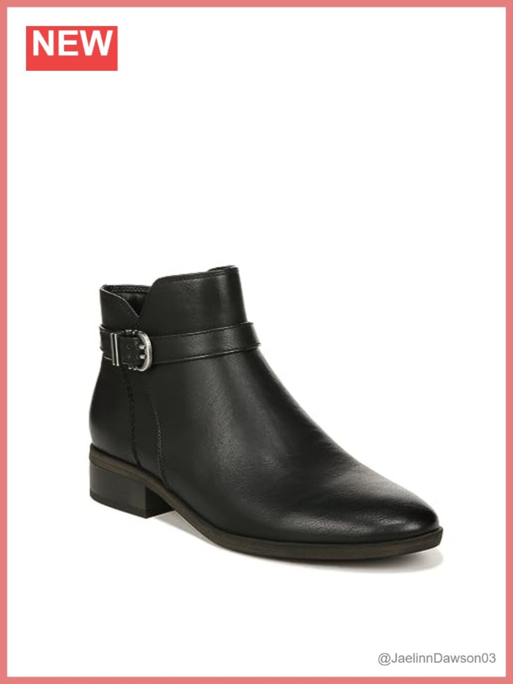Naturalizer Rosaline Ankle Bootie Block Heel Side Zip Women's Shoes